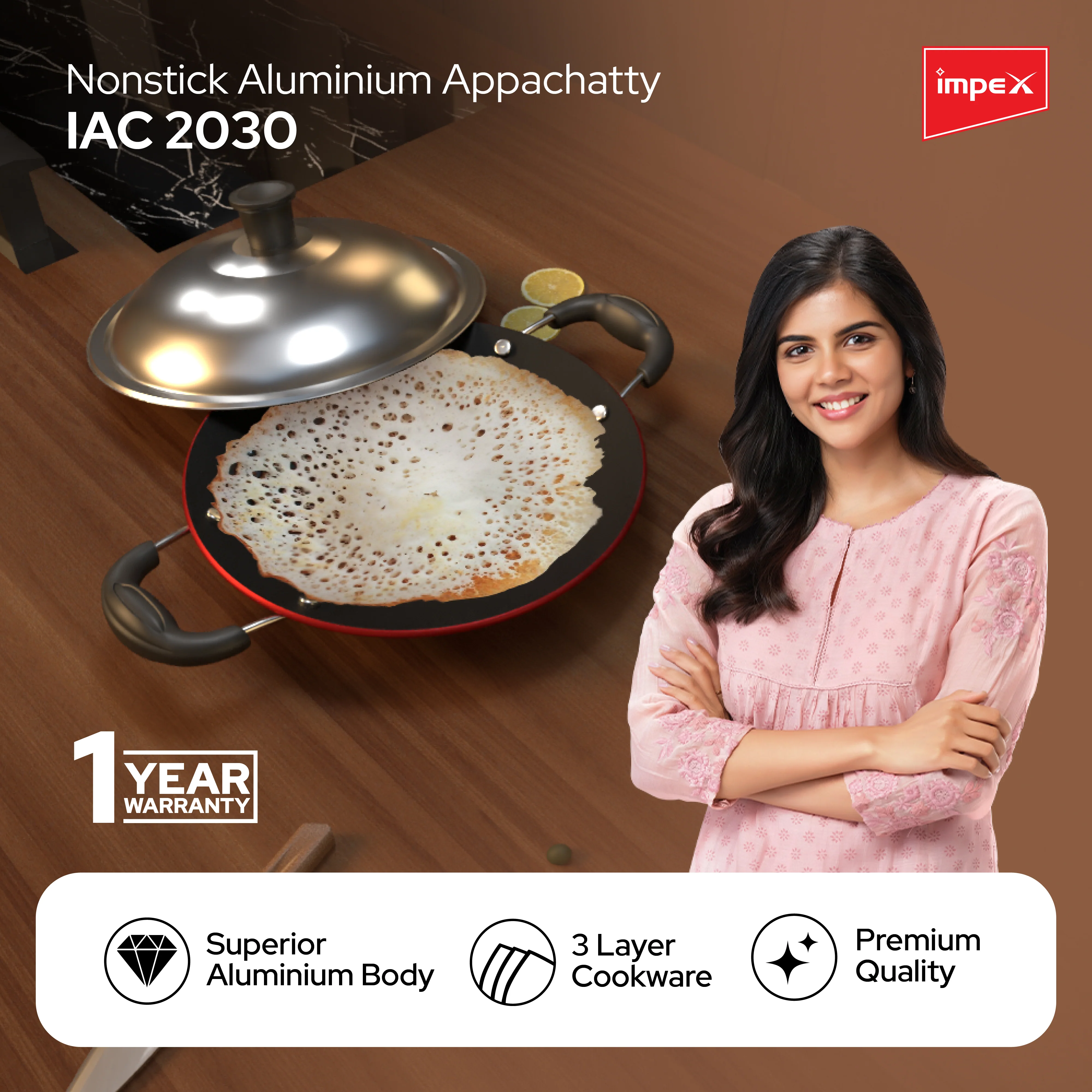 2 Burner Premium Frameless Gas Stove+ 26cm Tawa+ 20cm Appachatty - Image 8