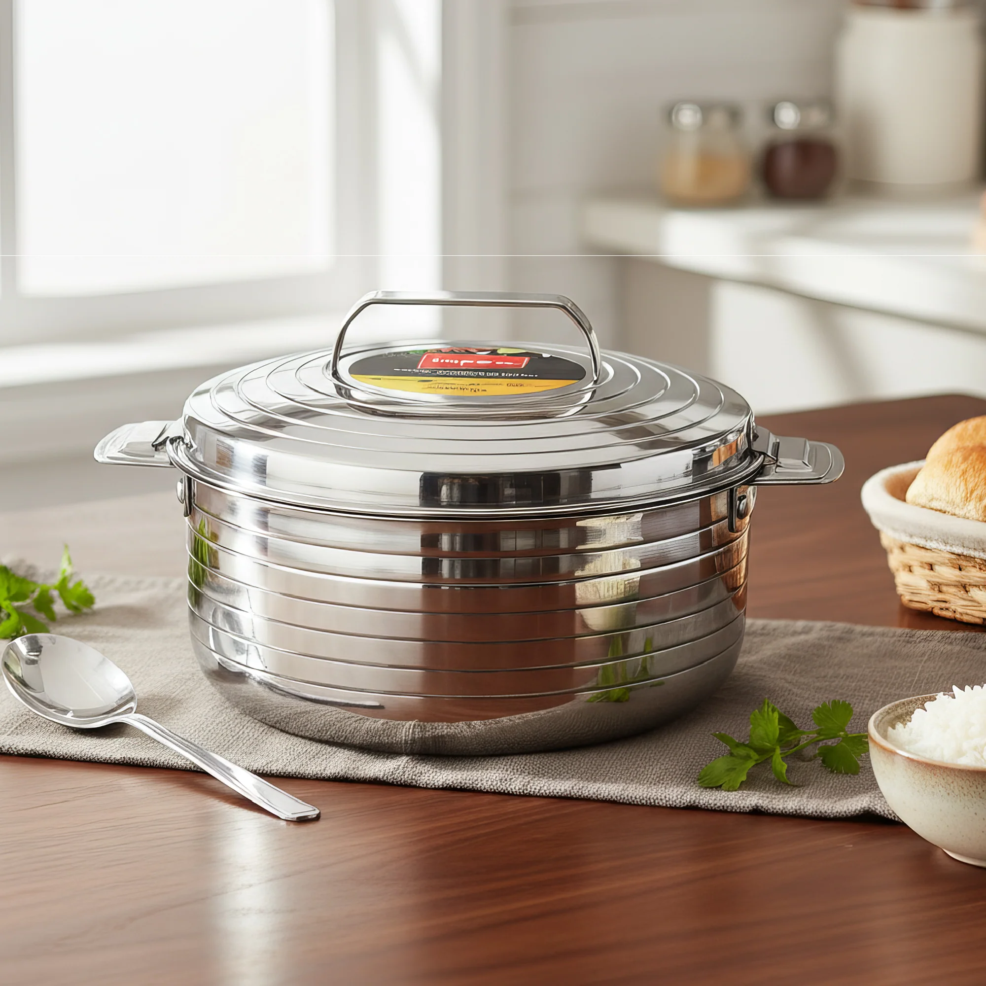 Impex Healthy Lifestyle & Serving Combo – Smart Fry 6.5L Digital Air Fryer & Cassy Stainless Steel Hot Pot - Image 5