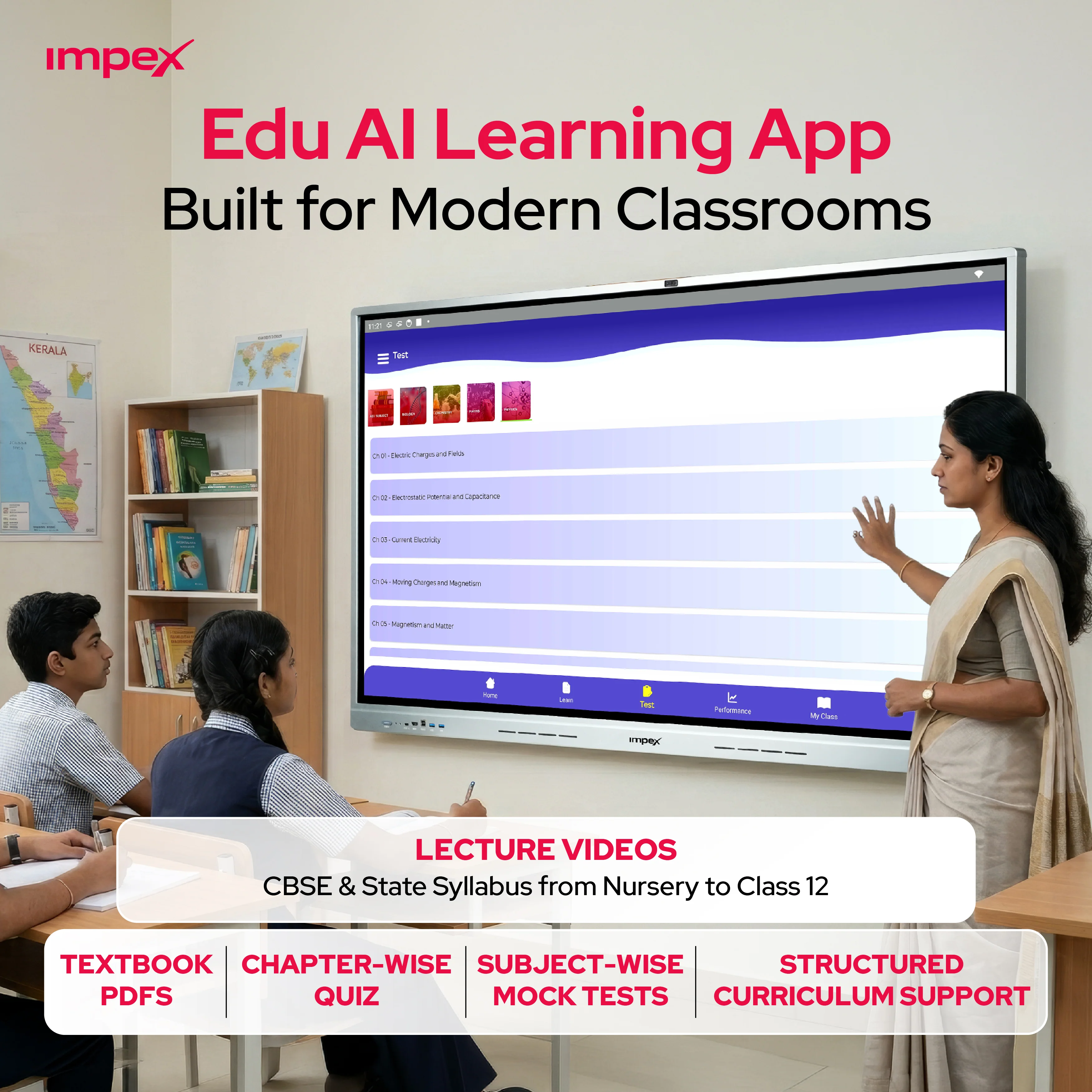 IMPEX xMeet AI 65ā Interactive Flat Panel Display | 4K UHD | Android 14 (EDLA Certified) | 20/40 Multi-Touch | 48MP Camera | 8-Mic Array | AI Whiteboard - Image 6