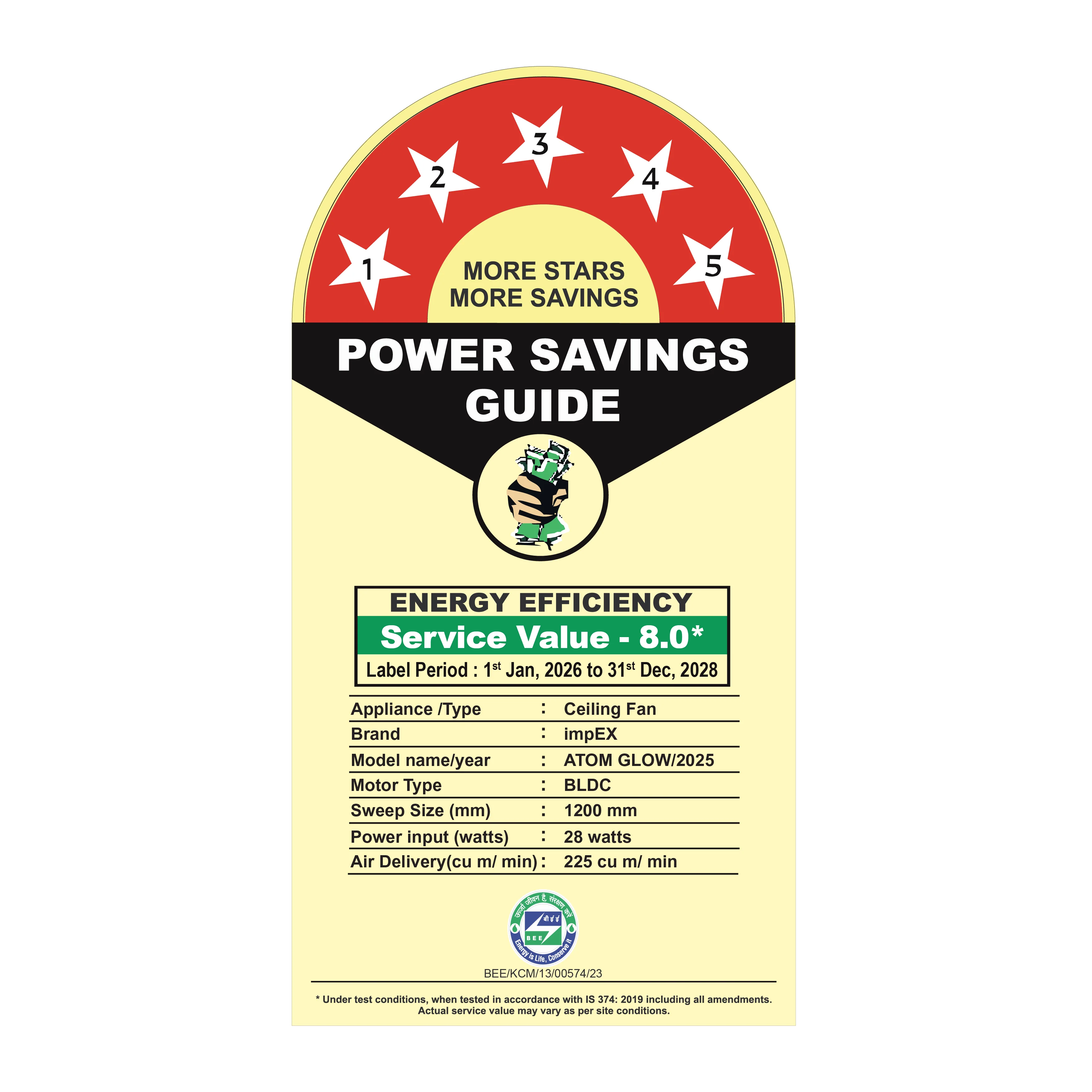 Impex ATOM GLOW SMOKE BROWN 1200 mm BLDC Ceiling Fan with Remote, 5-Star Rating and Smart Glow LED - Image 9