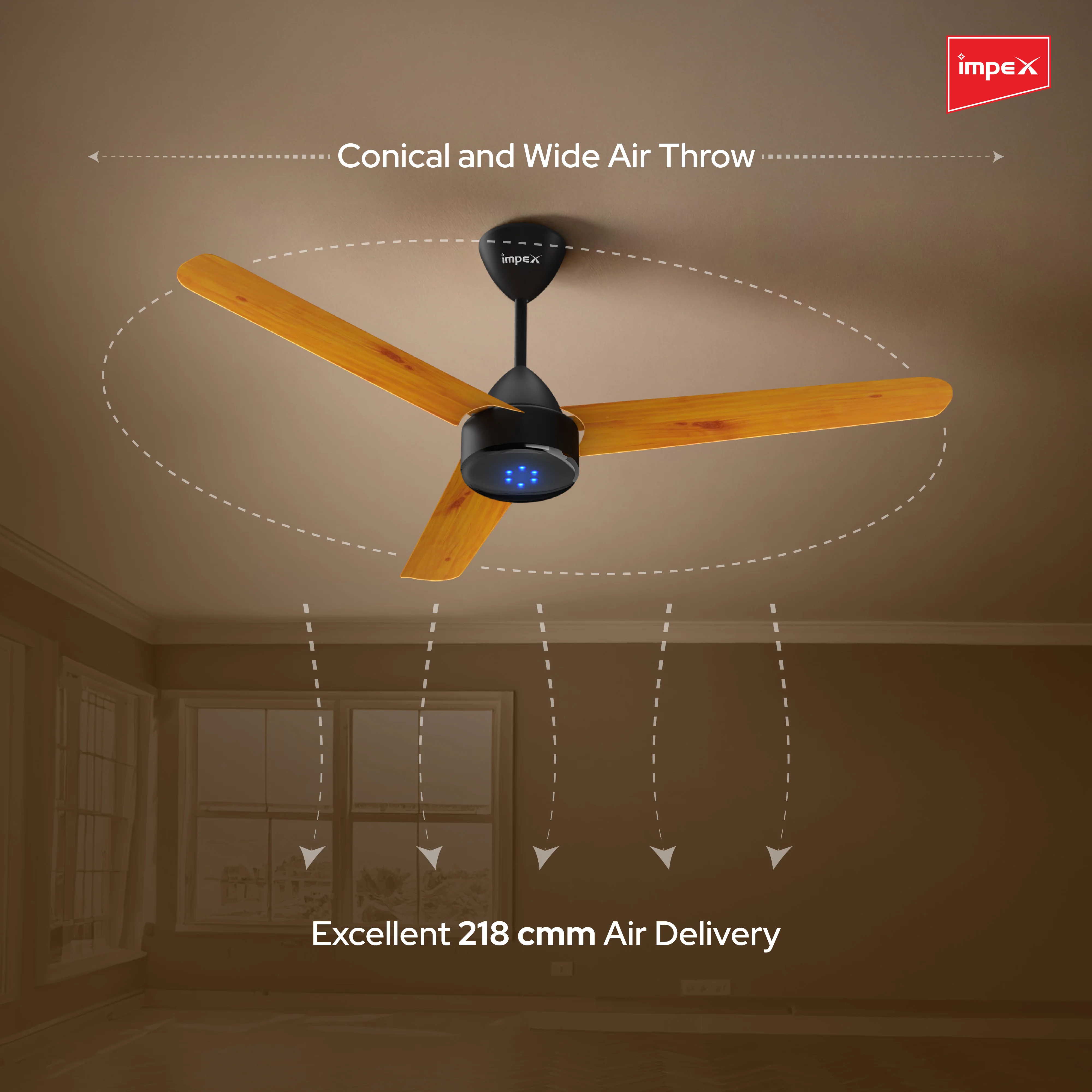 Impex 1200mm Ceiling Fan BLDC ATOM 28 PRIME R with Remote - 5 Star | 5 Year Warranty - Image 5