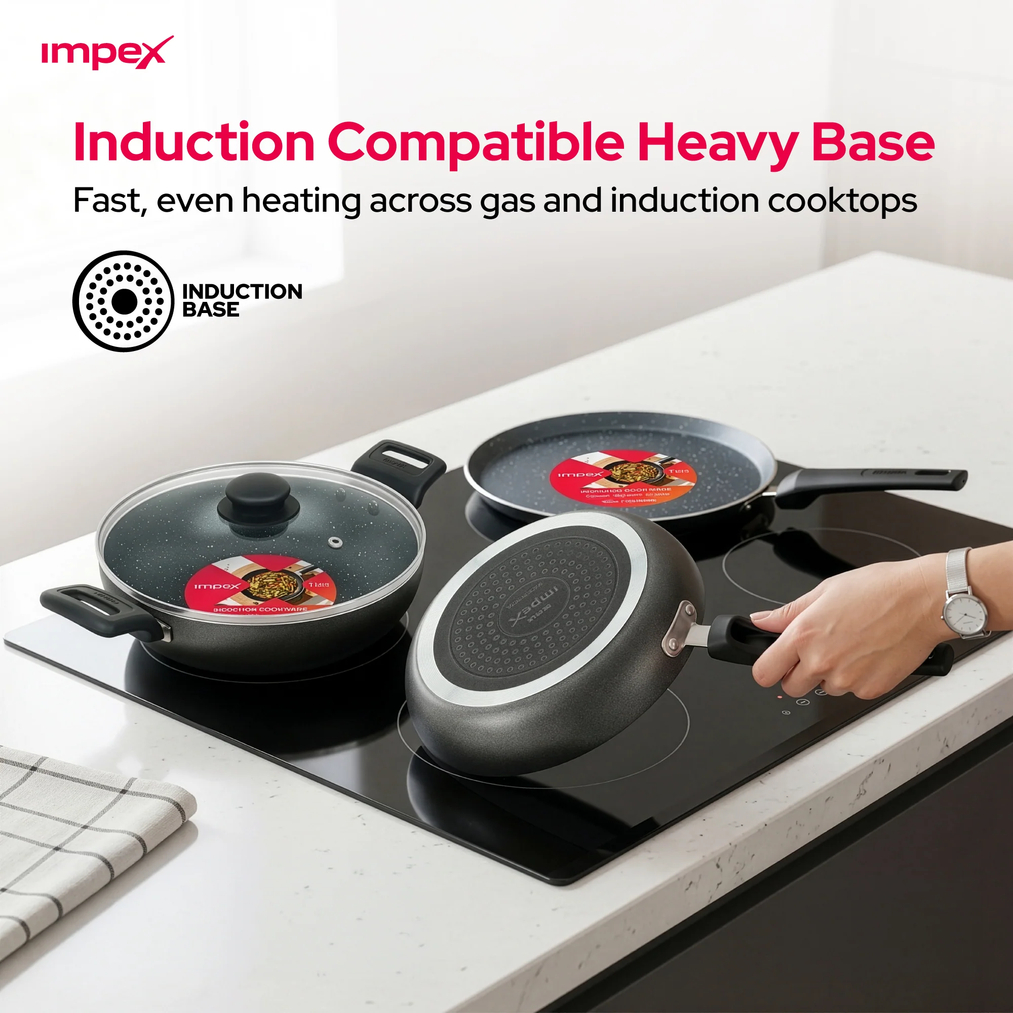 4 Piece Granite Cookware Set | Non Stick | PFOA Free | Easy Clean | Healthy Cooking - Image 5