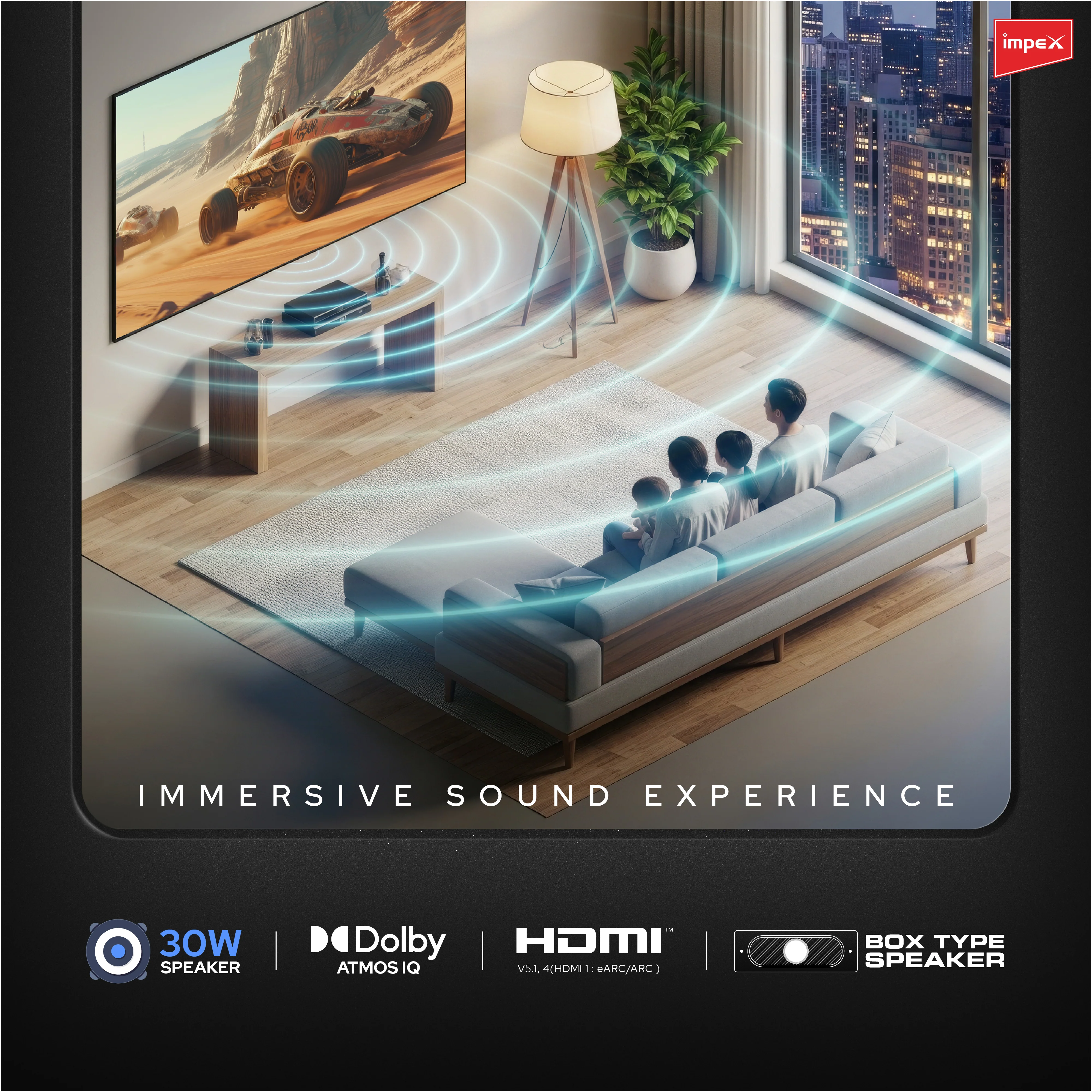 Impex evoQ 65S4MLC2 164 cm (65 inch) Ultra HD (4K) LED Google TV with 144Hz Refresh Rate, Dolby Vision & Atmos, 3GB RAM, and 32GB Storage - Image 8