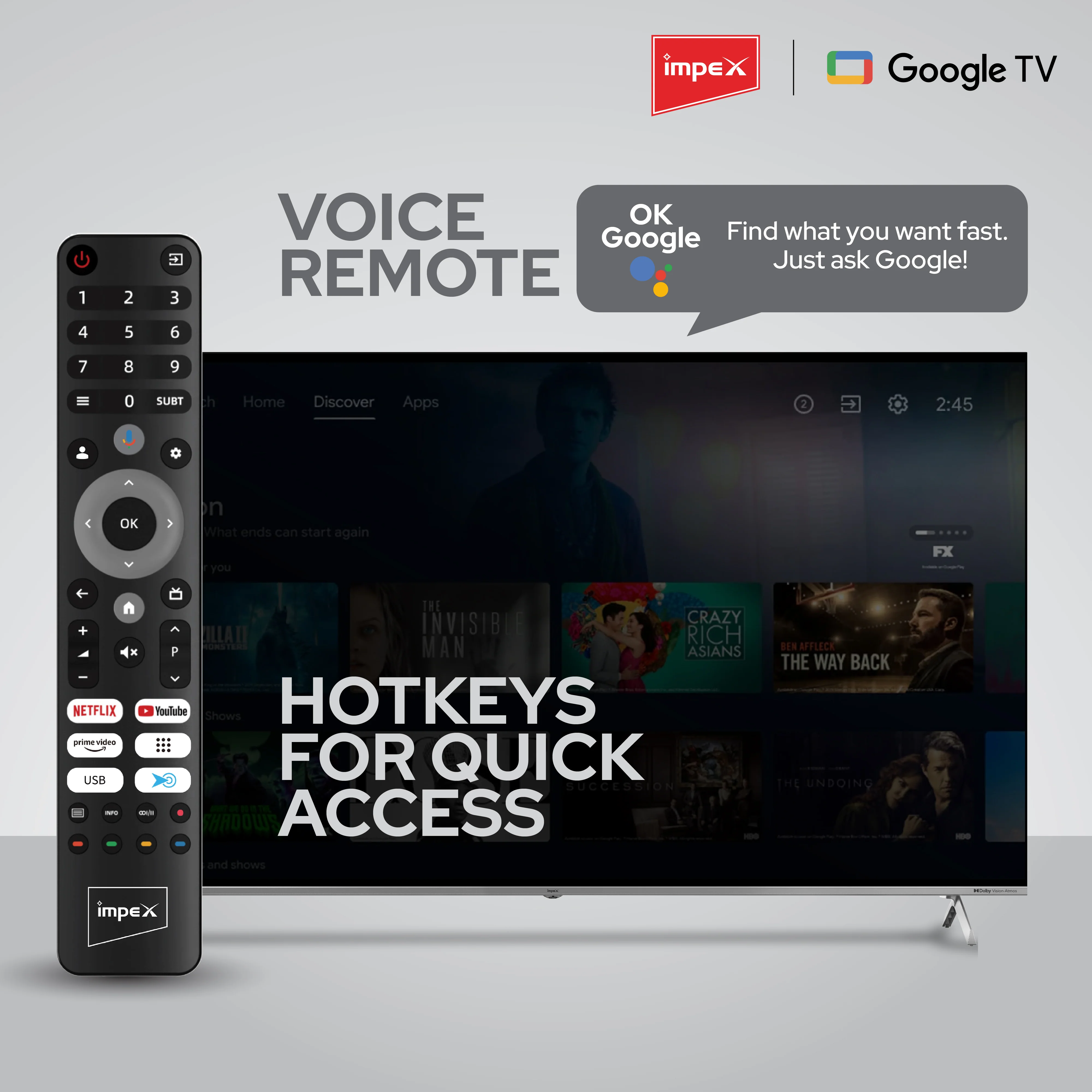 IMPEX|evoQ 75S4QLC3| 75"|4K QLED|GoogleTV|HDR10|120Hz DLG|Dolby Vision|Dolby ATMOS|ALLM|MEMC|24W SPEAKER|4 Year Warranty - Image 8