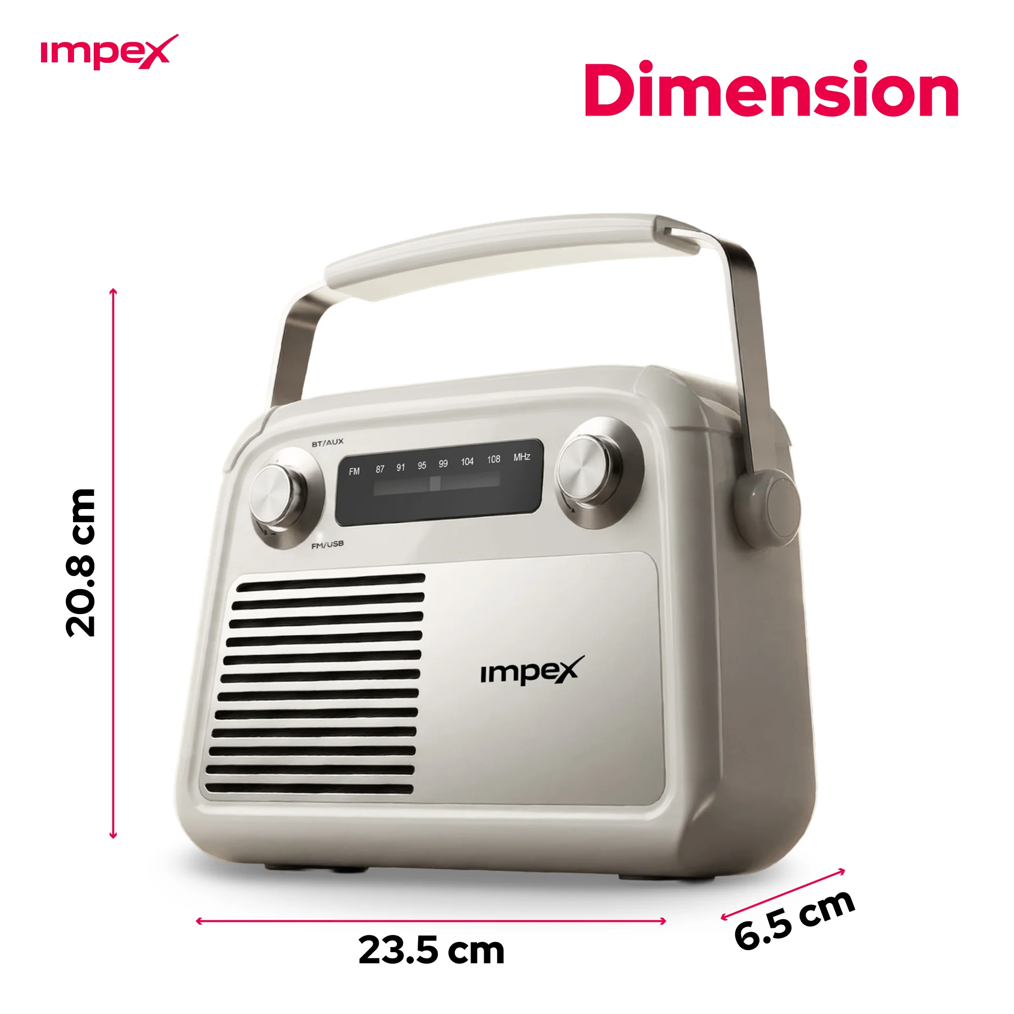 KM 1304 Melody DX Retro Bluetooth FM Radio Speaker with Type-C Charging - Image 9
