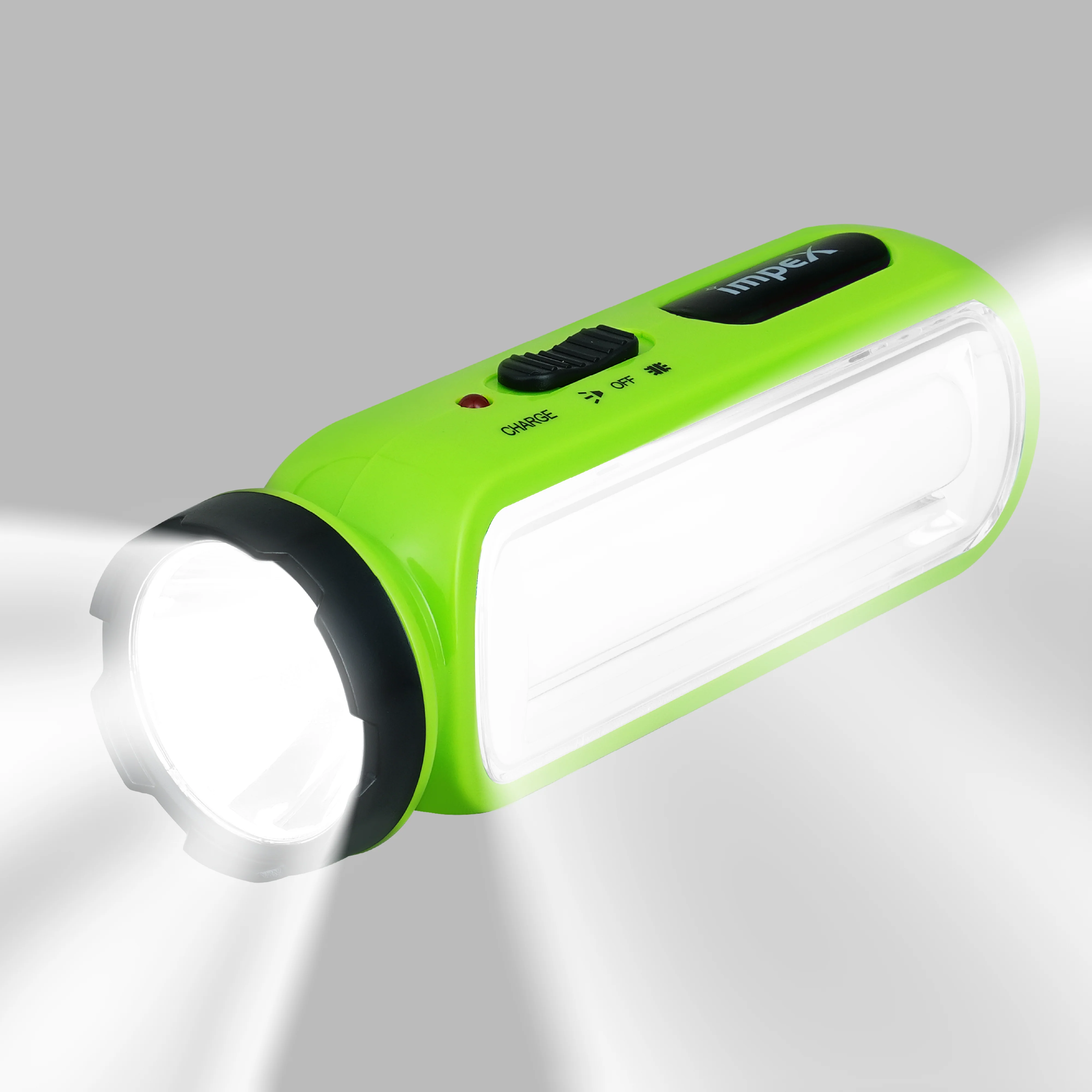 Impex LUMIN A1 Rechargeable LED Flashlight with Dual Torch & Lamp Modes and Built-in Charging Plug (Green) - Image 5