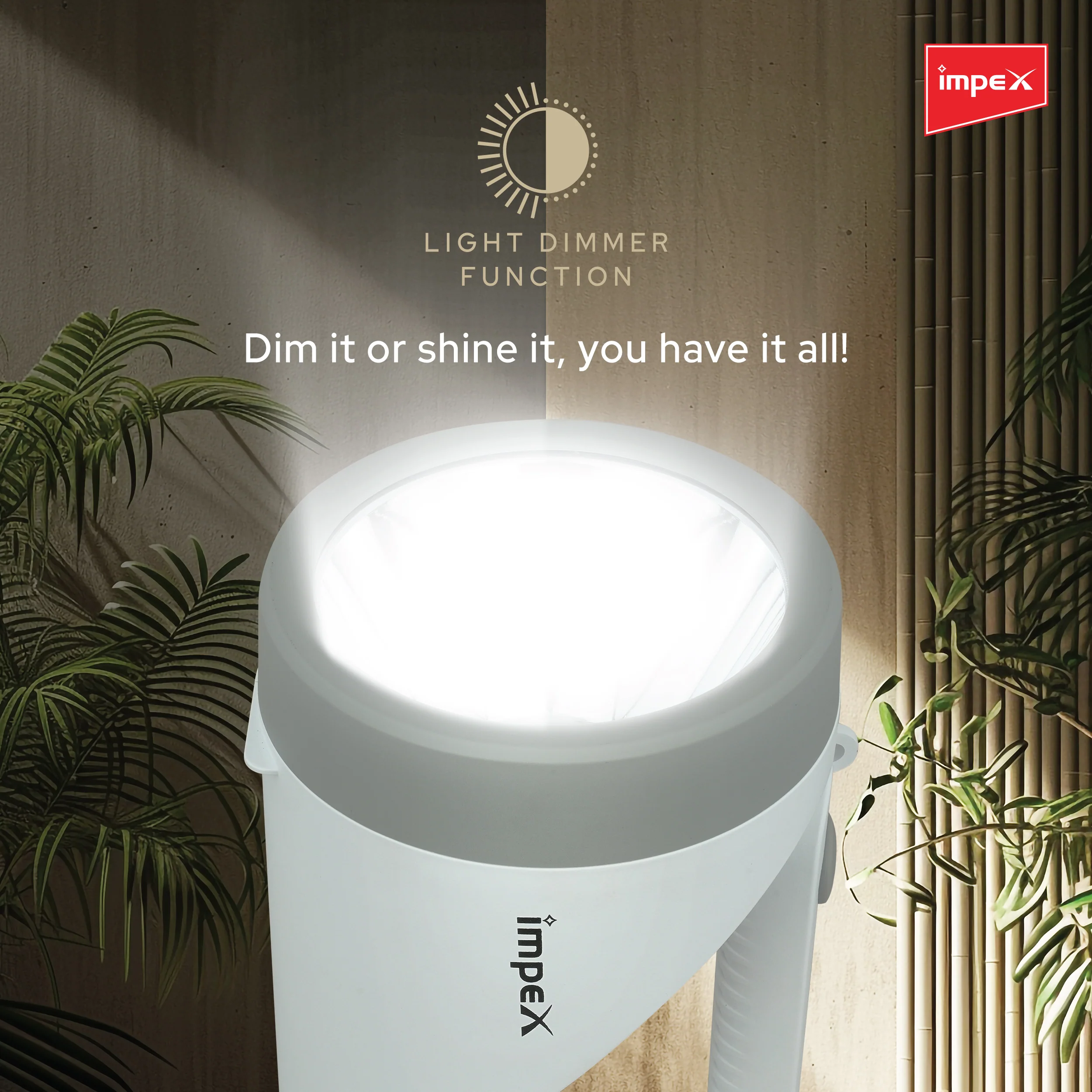 Impex LUMIN A4 Rechargeable LED Flashlight with 3600 mAh Li-ion Battery and USB Type-B Charging (White and Gray) - Image 6