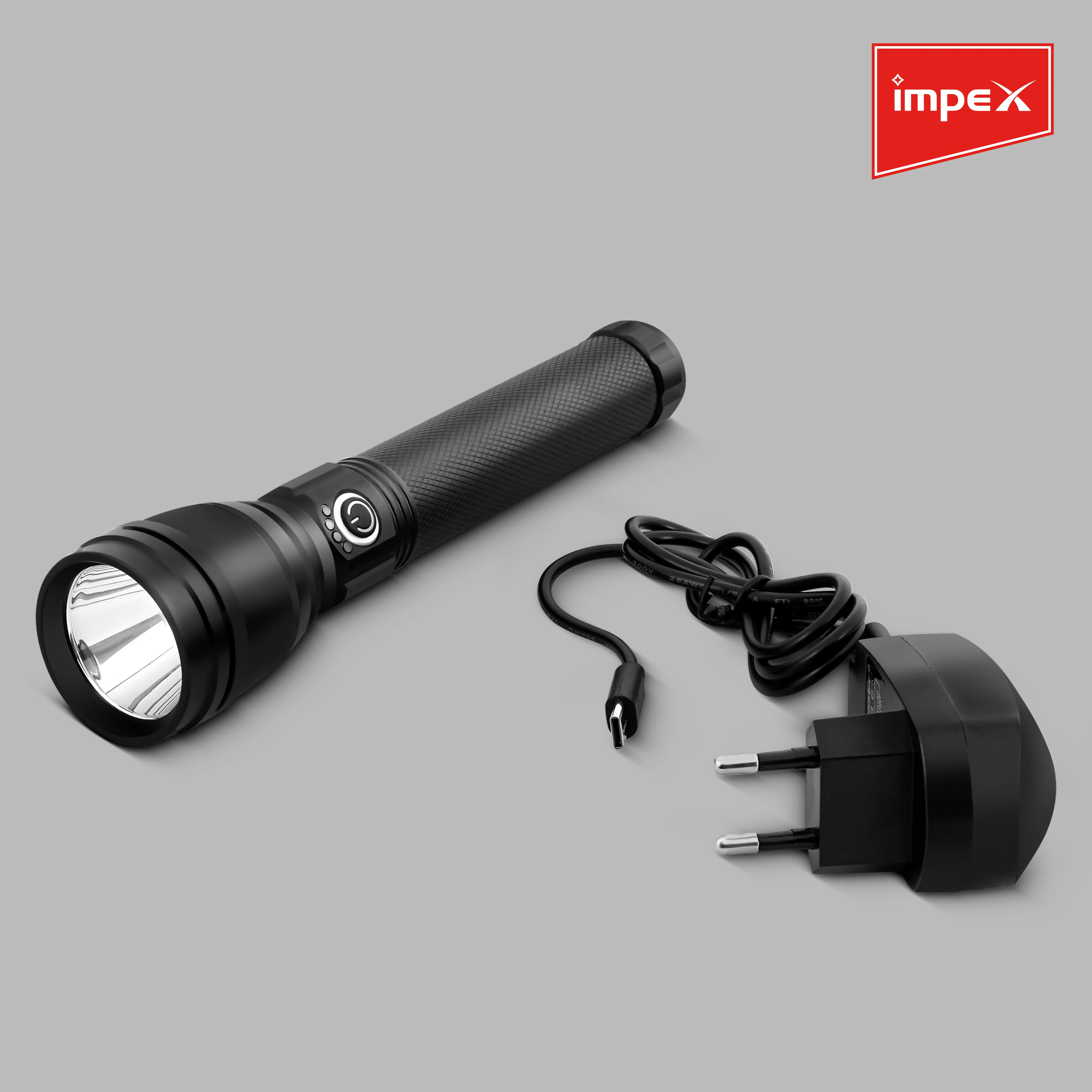 Impex Lumin X2 Rechargeable Torch | Aircraft Aluminum, 220 Lumens, 2000mAh Li-ion Battery, Type-C Charging, 3 Modes - Image 7