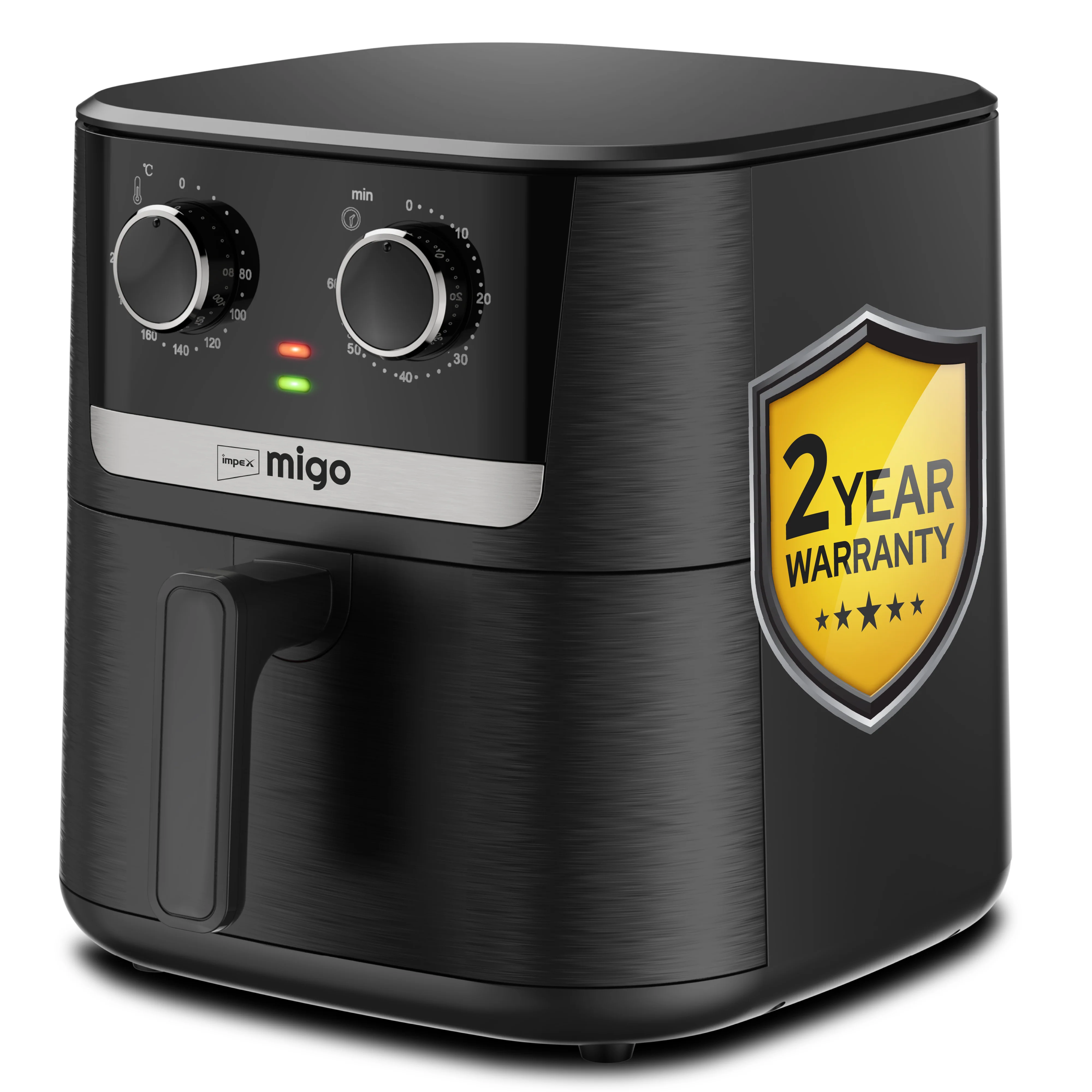 MIGO NUTRIFRY PLUS 6.5 Litre Air Fryer with 1650W Power, Black and Chrome Finish, and 2-Year Warranty - Image 8