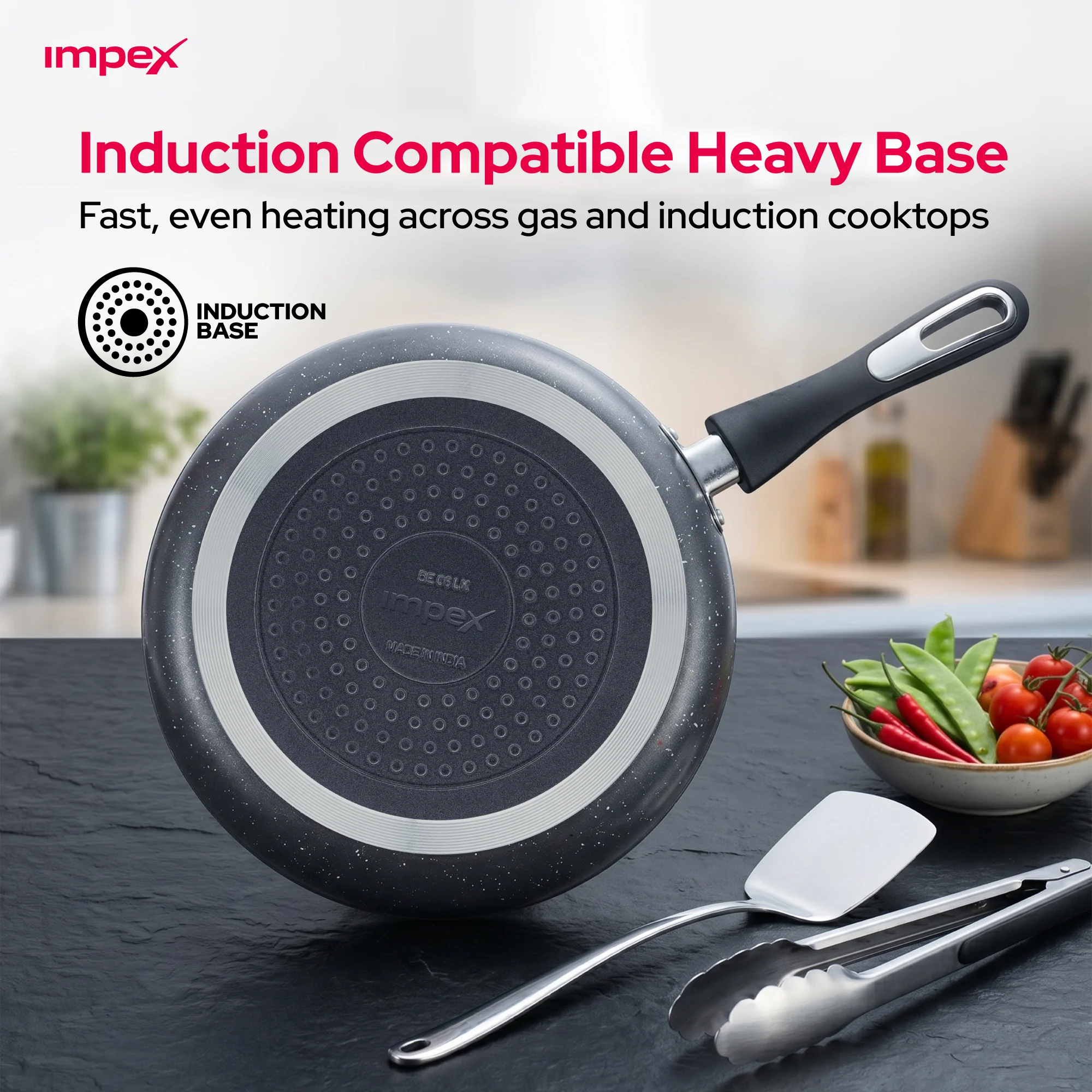 RKTF 24G 4 piece Granite Cookware Set | Non Stick | Easy Clean | Gas & Induction Compatible - Image 6