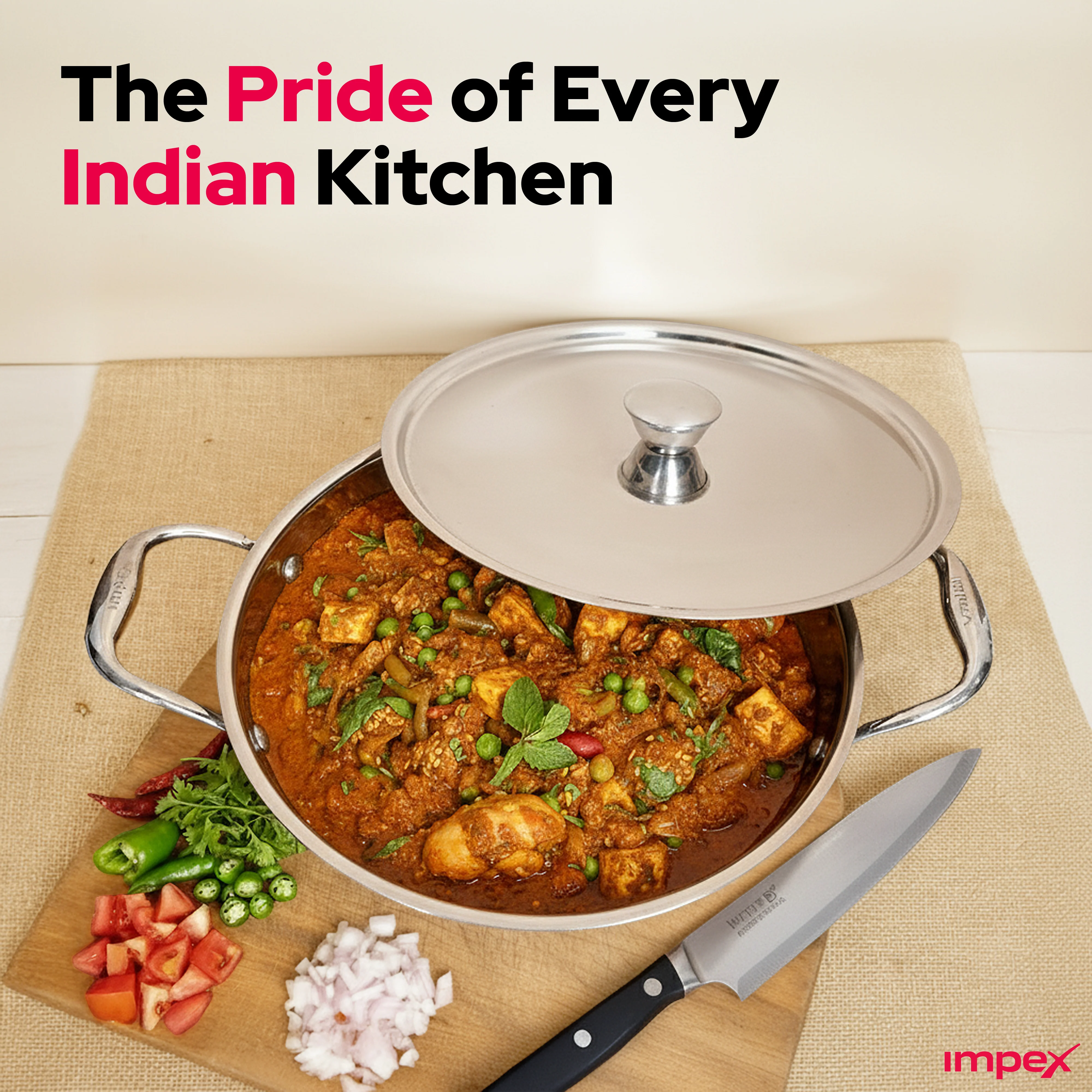 Impex Serene Triply Stainless Steel Kadai pan 20cm with Lid | 304 Grade Stainless Steel Kadai pan | No PFOA Coating | Impact Bonded Tri-Ply Bottom Induction Friendly Cookware, Kadai Pan- 1.4 LTR - Image 12