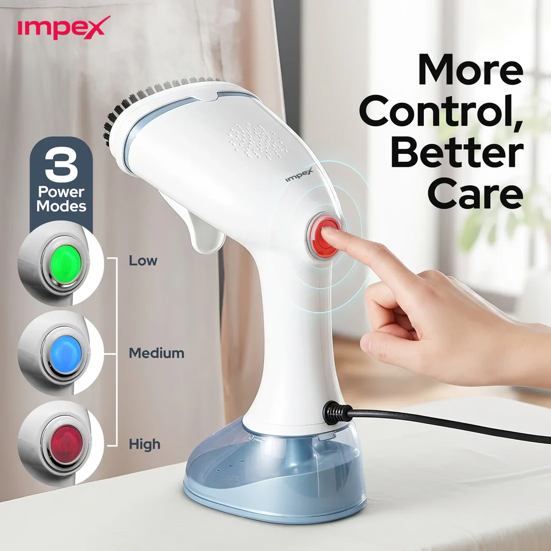 TURBO STEAM PRO 380 ml Garment Steamer with Durable ABS Body and 2-Year Warranty - Image 3