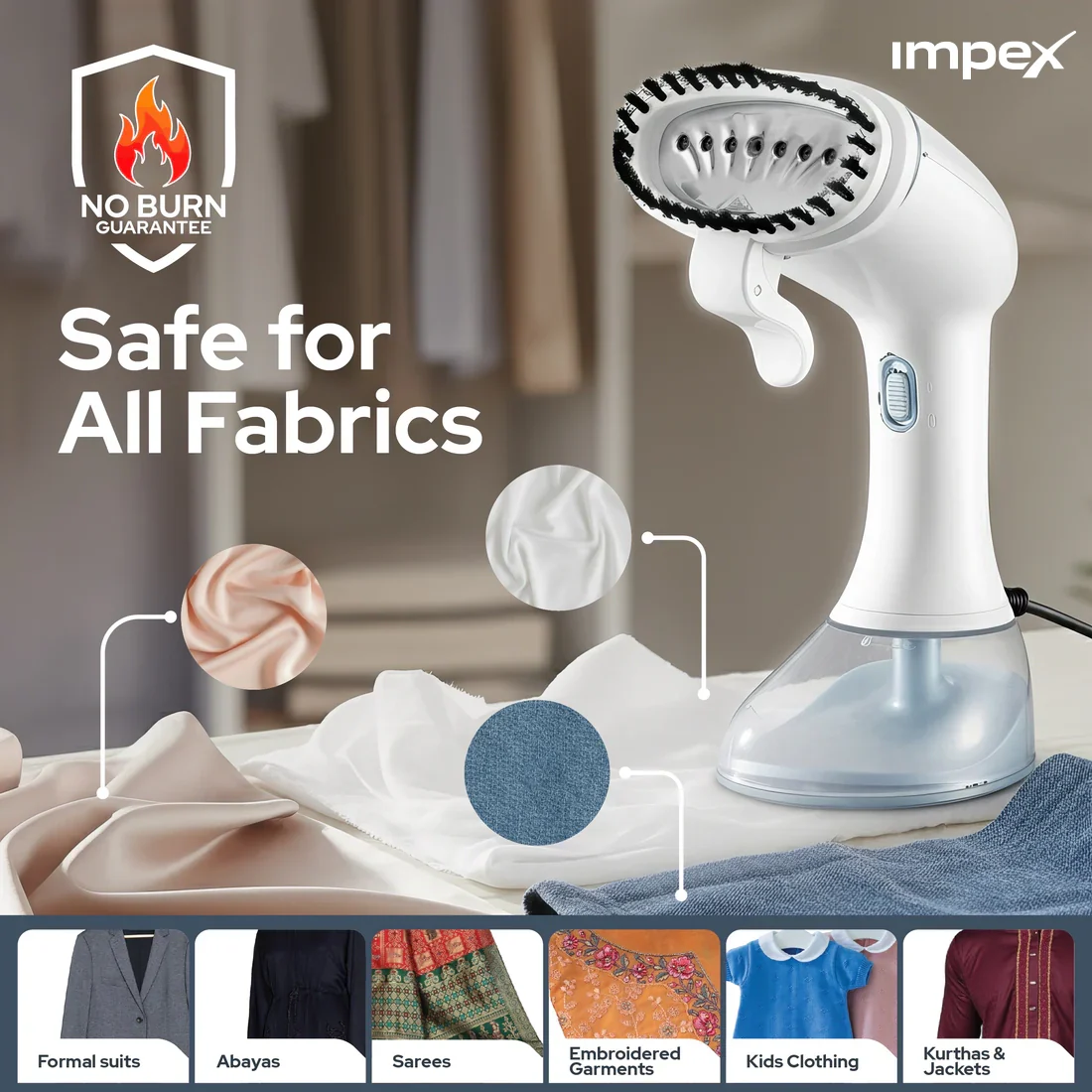 TURBO STEAM PRO 380 ml Garment Steamer with Durable ABS Body and 2-Year Warranty - Image 9