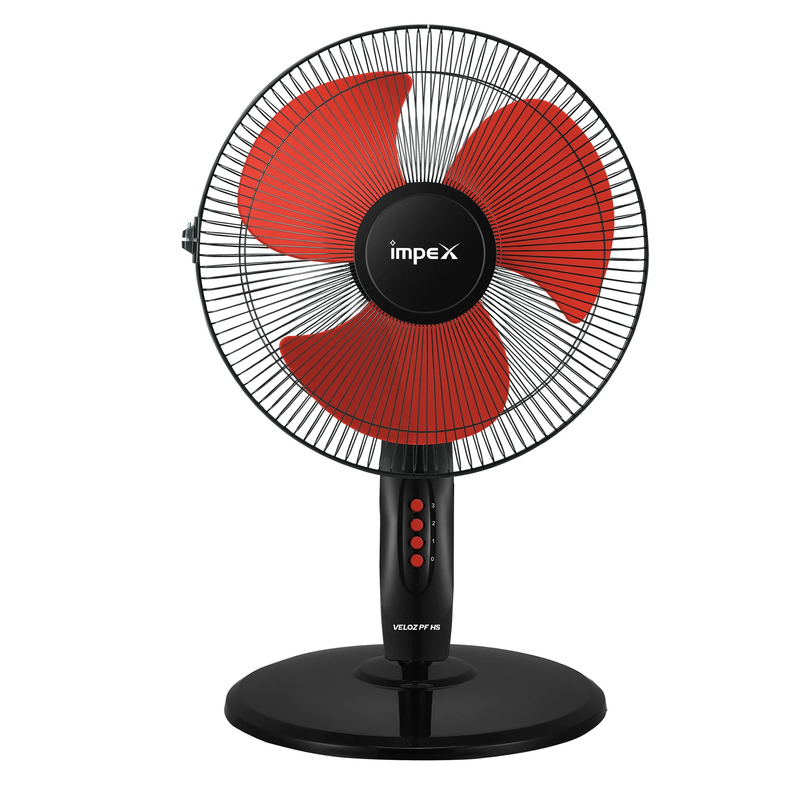 Impex Veloz High-Speed 100% Copper Pedestal Fan with 400mm Sweep, 120W Motor, and Thermal Overload Protection (Red & Black) - Image 3